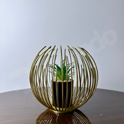 Golden Globe with Inside Plant