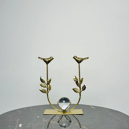 Twin Bird Crystal Stand