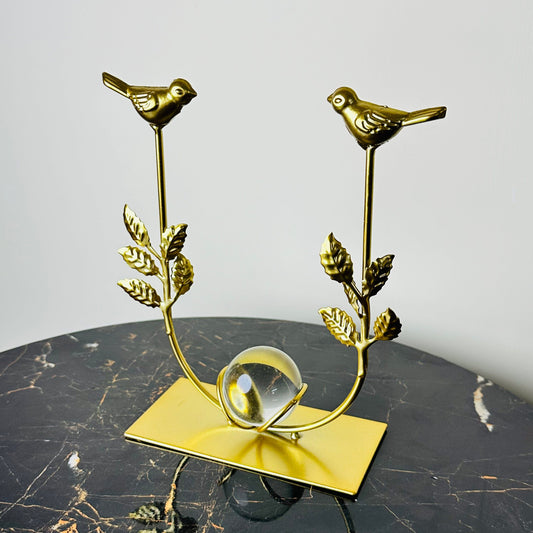 Twin Bird Crystal Stand